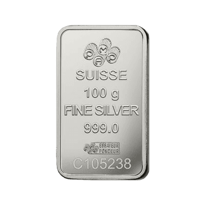 100 gram zilverbaar LBMA