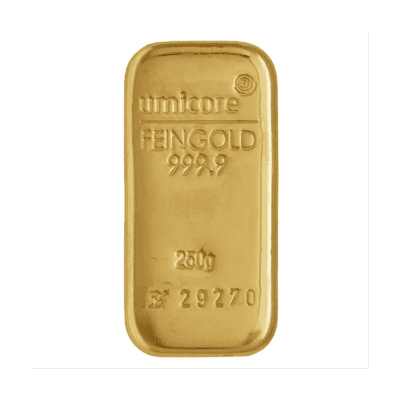 250 gram goudbaar Umicore