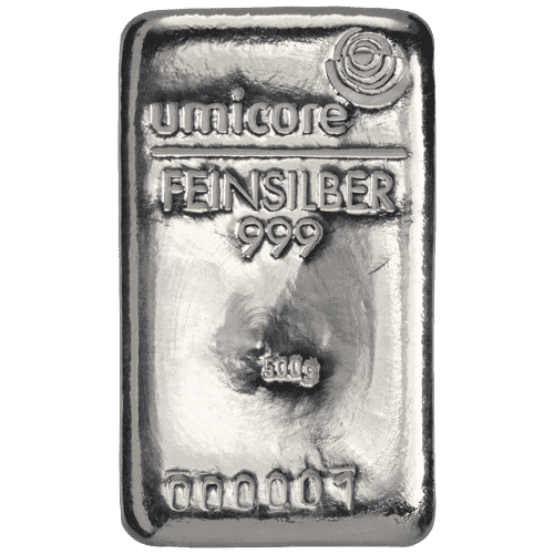 500 gram zilverbaar Umicore