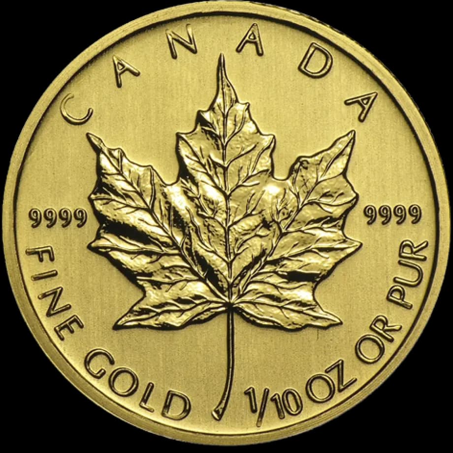 Maple Leaf goud 1/10 troy ounce