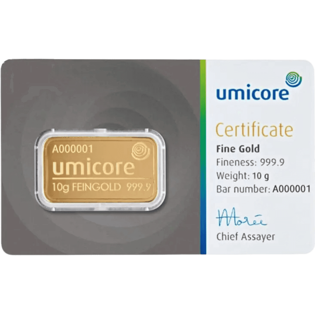 10 gram goudbaar Umicore