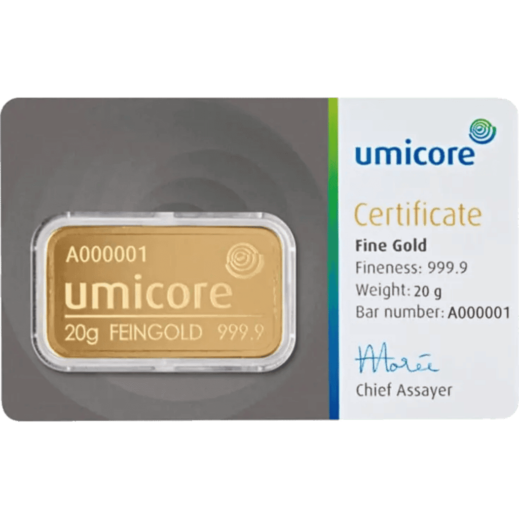20 gram goudbaar Umicore