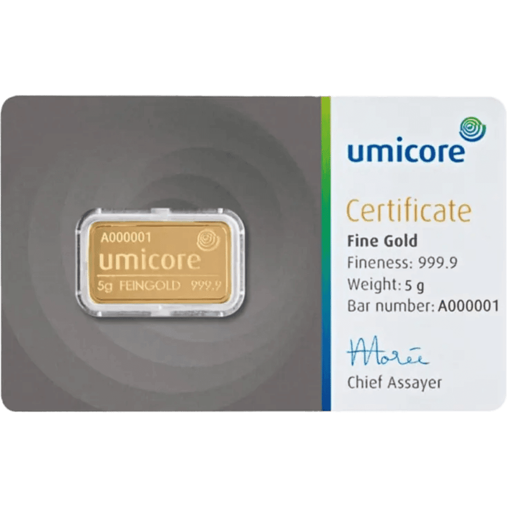 5 gram goudbaar Umicore