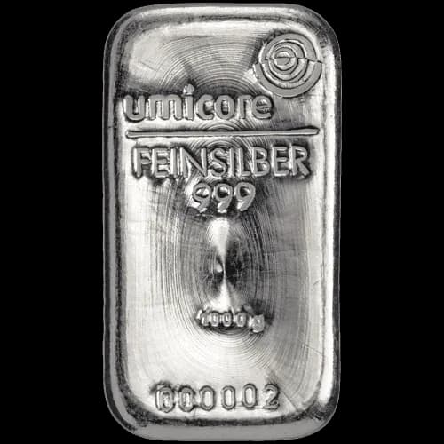 Umicore 1 kilogram zilverbaar